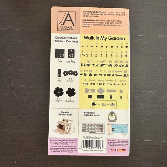Cricut Shapes Cartridge Provo Craft Walk In My Garden - Picture 2 of 3
